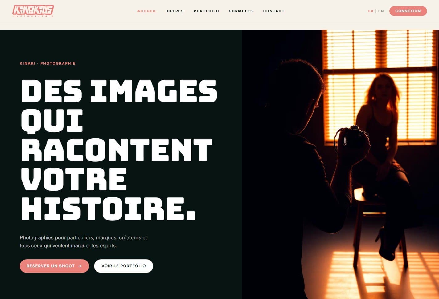 kinaki.pro | Plateforme pour une photographe